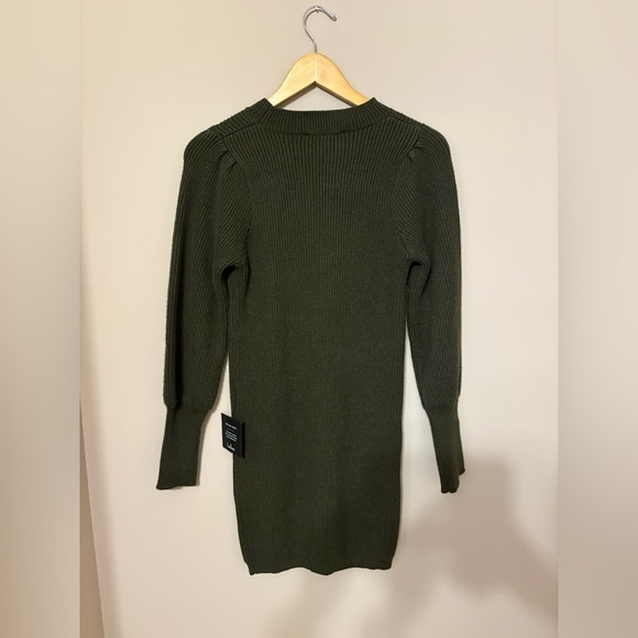 Lulus Women's S Olive Green Sweater Dress Long Sleeve Short NWTs - Picture 6 of 6